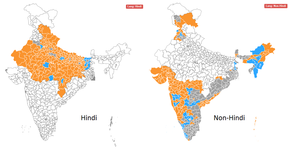 You are more likely to vote BJP if you speak Hindi